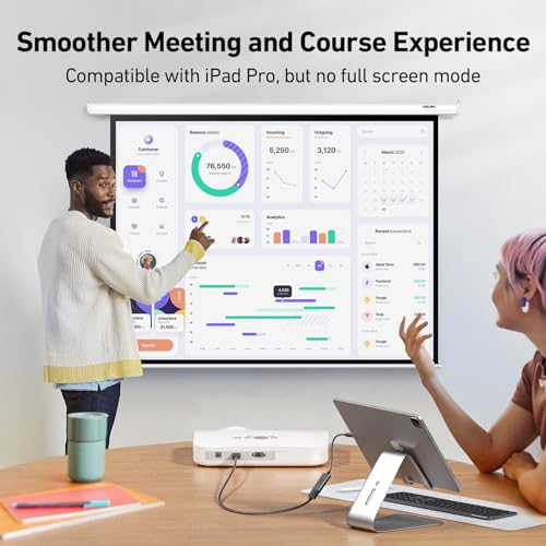 uni USB-C to HDMI Adapter 4K@60Hz, Thunderbolt 3/4 to HDMI Adapter, Type C HDMI Converter, Compatible with MacBook Pro/Air 2022, iPad Pro/Air, Surface Laptop, Dell XPS, Chromebook, Galaxy & More
