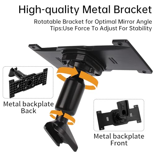 Dash Cam Mirror Mount, Rear View Mirror Dash Cam Mount Back Plate Panel Kit for 5.5" - 12" Rearview Mirror Dash Cams
