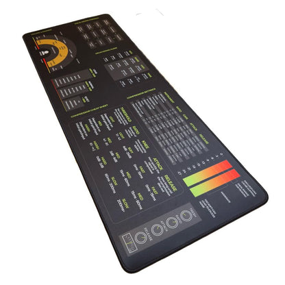 Mixing & Mastering Cheat Sheet Mousepad – 35×25cm (13.8"x9.8") & 80×30cm (31.5"x11.8") – Studio Desk Mat for Music Producers, DJs & Engineers – LED Version Available - size: XXL No Led (800x300mm)