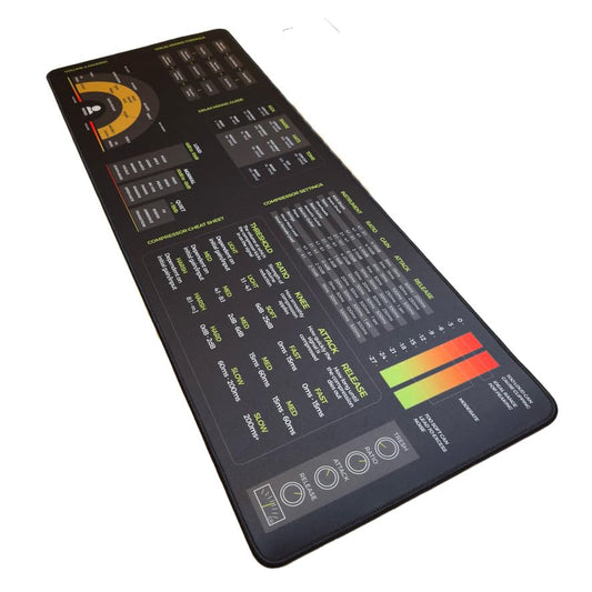 Mixing & Mastering Cheat Sheet Mousepad – 35×25cm (13.8"x9.8") & 80×30cm (31.5"x11.8") – Studio Desk Mat for Music Producers, DJs & Engineers – LED Version Available - size: XXL No Led (800x300mm)