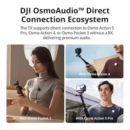 DJI Mic Mini (1 TX + 1 RX), Wireless Lavalier Microphone for iPhone/Camera/Android, Ultralight, Detail-Rich Audio, Noise Cancelling, Automatic Limiting, Vlog, Streaming, 400m Transmission - style: Mic Mini (1 TX + 1 RX)