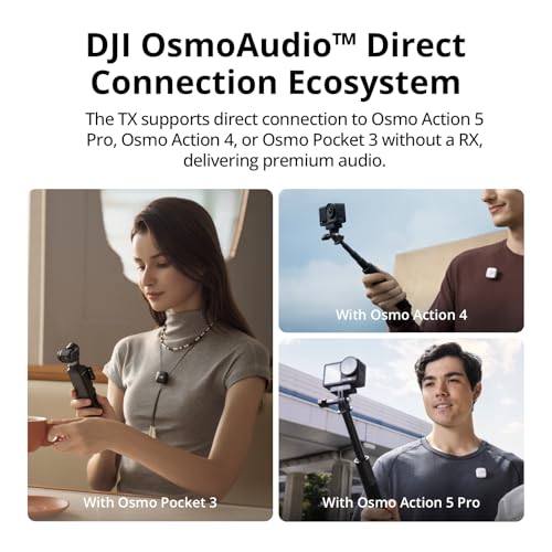 DJI Mic Mini (1 TX + 1 RX), Wireless Lavalier Microphone for iPhone/Camera/Android, Ultralight, Detail-Rich Audio, Noise Cancelling, Automatic Limiting, Vlog, Streaming, 400m Transmission - style: Mic Mini (1 TX + 1 RX)