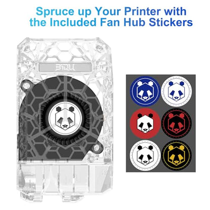 BIQU Panda Jetpack Nylon Printhead Front Cover + Cooling Fan Duct for Bambu-Lab P1/X1 3D Printers, Lightweight High Positioning Accuracy Fully Suitable for Panda Revo/Flow - size: Panda Jet Pack V1 Black