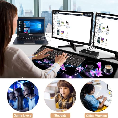 Mouse Pad,Large Pink Desk Mat, 4in1 XXL Mousepad + Keyboard Wrist Rest+Mouse Wrist Rest+Coaster Set with Ergonomic Desk Pad for Home Office Table Computer-Glowing Night Pink Butterflies - color: Glowing Night Pink Butterflies, size: 4 Pcs-XXL