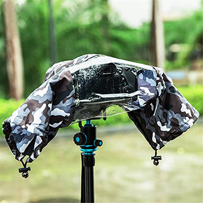 Waterproof Camera Rain Cover for Nikon Canon Sony DSLR/Mirrorless Cameras | with TPU Clear Window & Waterproof Zipper,Camera Rain Sleeves Gear for EOS R5 II R10 R7 R6 Rebel T7 T8i T7i 90D Z7 Z6II D7500 - color: Camouflage