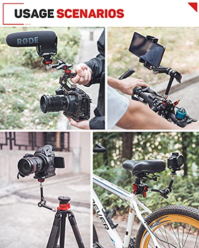 IFOOTAGE Table Top Video Kit, A200 Round Base Monopod with C Clamp and 5.5'' Magic Arm, for Live Streaming, Vlogging, Payload 10KG/22LBS