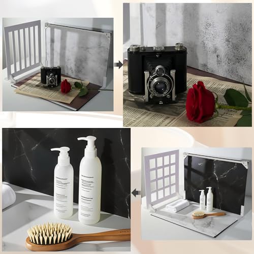 Photo Backdrop for Product Photography: Double-Sided Matte Paper Background Kit 16.5x11.7in 11-Pack 22 Patterns for Food Photography Tabletop Flat Lay Jewelry & Small Products - Content Creators