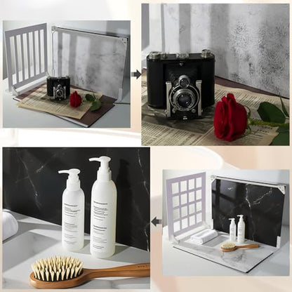 Photo Backdrop for Product Photography: Double-Sided Matte Paper Background Kit 16.5x11.7in 11-Pack 22 Patterns for Food Photography Tabletop Flat Lay Jewelry & Small Products - Content Creators