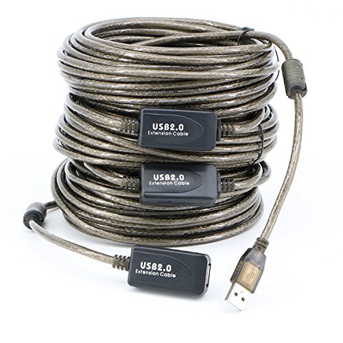 USB 2.0 A Male to A Female Extension Cable High Speed 480 Mbps (100 Feet) - size: 100 Feet