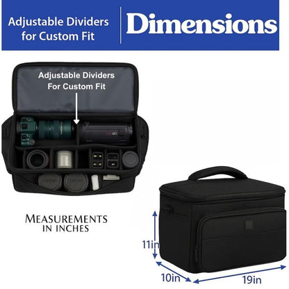 eCostConnection Extra Large Soft Padded Water Resistant Camcorder Equipment Gadget Bag/Case for Canon XA10, XA20, XA25, XH-G1s, XL2 and More Cameras Camcorders and DSLR - size: Extra Extra Large