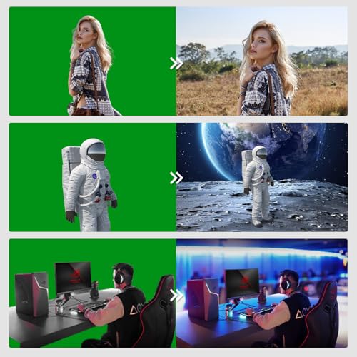BEIYANG 5 Ft x6.5 Ft Photography Backdrop Green Screen, Green Background Non-Reflective Fabric, Wrinkle Resistance Greenscreen Photo Background for Chromakey Photo Studio Video Shooting - color: Green, size: 5x6.5ft