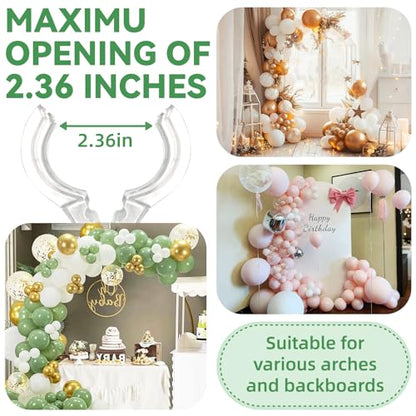 14 Pack Clear Balloon Arch Clips, 3.5" Plastic Transparent Clamps Heavy Duty Spring Clamps for Balloon Arch, Birthday Decoration Crafts Woodworking Photography Studios - style: 14 PCS