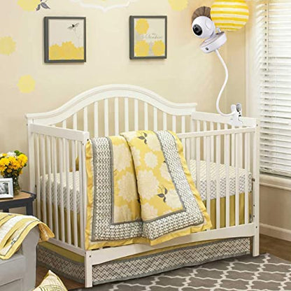 Gooseneck Baby Monitor Mount for Motorola, Owlet, VAVA, Arlo Baby Monitor and Most Universal Baby Security Camera, Flexible Baby Camera Holder Without Tools or Wall Damage - White