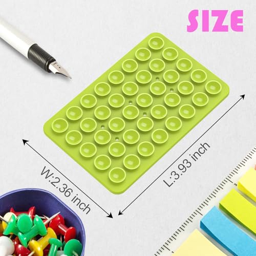 Double Sided Silicone Suction Phone Holder Mount, Silicon Accessory for iPhone and Android, Hands-Free Mirror Shower Phone Holder, TikTok Videos and Selfies (Combo D) - color: Combo D
