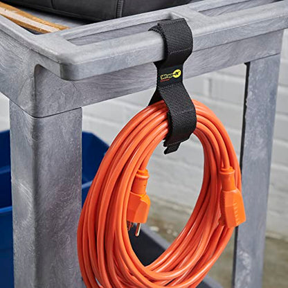 Twin-Straps by Wrap-It Storage - 12" (6-Pack) - Hook and Loop Hanging Cord Wrap for Multi-Purpose Cable and Hose Storage - size: 12" (6 Pack)