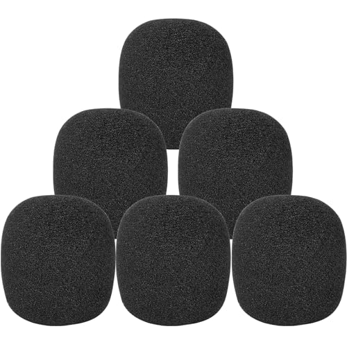 Windscreen for SM57, 6Pack Microphone Pop Filter Compatible with Shure SM57, Mic Foam Replacement Cover for Shure SM57, for Noise Reduction By ChromLives, Black - color: Windscreen for SM57
