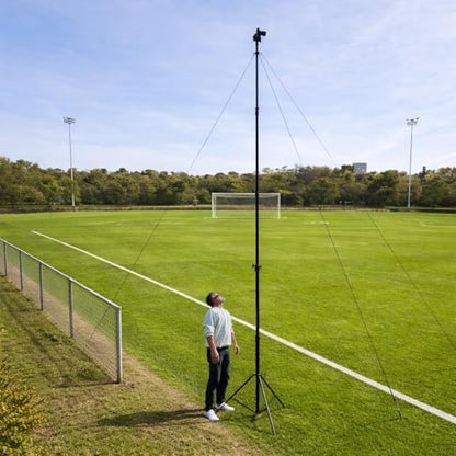 Glide Gear TST 20 Sky High 20' Tall Video Camera Tripod Stand – Air-Cushioned Telescoping Sections, Supports Up to 8 lbs – Ideal for Overhead Shots in Film & Photo - Stabilization Kit Included - size: TST 20 - 20 Ft. Tripod