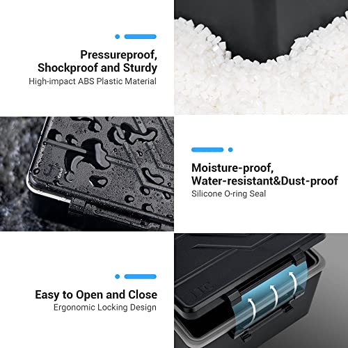 JJC DSLR Camera Battery & SD Micro SD XQD Card Case Holder for Canon LP-E6 LP-E6N LP-E6NH Nikon EN-EL15 EN-EL14 Sony NP-FZ100 Fujifilm NP-W126 NP-W235 Battery and More Below 1.5x0.9x2.4” - size: For Camera Battery x6