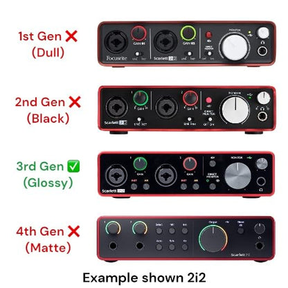 Desk Mount Kit for The Focusrite Scarlett 18i8 (3rd Gen) - Under Desk Mount Brackets, Reversible - Secure Mounting Accessories