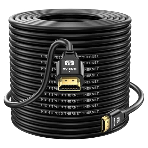 150FT Extra Long Hdmi Cable, 4K@60Hz,18Gbps, Built-in Signal Booster, Hdmi 2.0cord with Gold-Plated Connectors, Aluminum Shell, for Office Installations, Events, Exhibitions, Stage Displays - size: 150FT