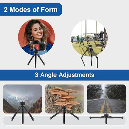 LEOFOTO Aluminum Mini Table Tripod, Weight 162g/0.35lb, Maxload 5kg/11lb, Foldable Stand, Compact Camera Spider Tripod, for Camera/Phone/Live Stream Light/Projector MT-03 Lightweight Version (MT-03S) - size: MT-03S Lightweight Version