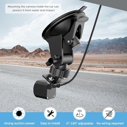 Pixelman Rear Camera Mount (2 Pcs), Universal Windshield Backup Camera Mount, Adjustable Dash Cam Bracket