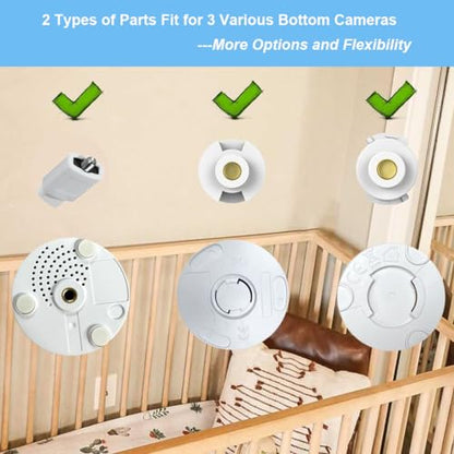 HelloBaby Baby Monitor Mount for HB6550/ Pro/ HB6550Plus/ HB6560/ HB65/ HB6240/ HB6339/ HB6351, 20 Inch Flexible Arm Bracket, Sturdy Camera Holder Attaches to Crib Cot Shelves, No Tools or Wall Damage - size: 20 inch mount