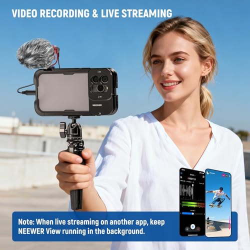 NEEWER Plug & Play Vlog Microphone, 20-20KHz Mini Supercardioid Mic with 3.5mm TRS, USB C OTG Cable, Shock Mount, Windscreen Compatible with iPhone 16 15 14 Samsung S24 Android Tablet Mac Camera, VM10 - style: VM10 Microphone