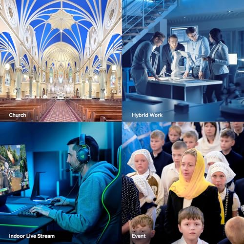 Tenveo 4K NDI 6 & NDI HX3 PTZ Camera, AI Humanoid & Face Auto-Tracking, 20X Optical + 8X Digital Zoom, USB3.0/HDMI/LAN PoE IP Live Streaming for Church Worship Broadcast Events Video Conference OBS - color: Silver Grey