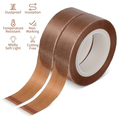 2 Roll Light Dimming Tape, Led Light Strip Tape 0.59 in x 32.8 ft Light Dimming Masking Cover Sticker Soften Lighting Blocking Sticker Fits LED Strips, Cabinet, Cove, TV Backlight (Coffee) - color: 2 Brown