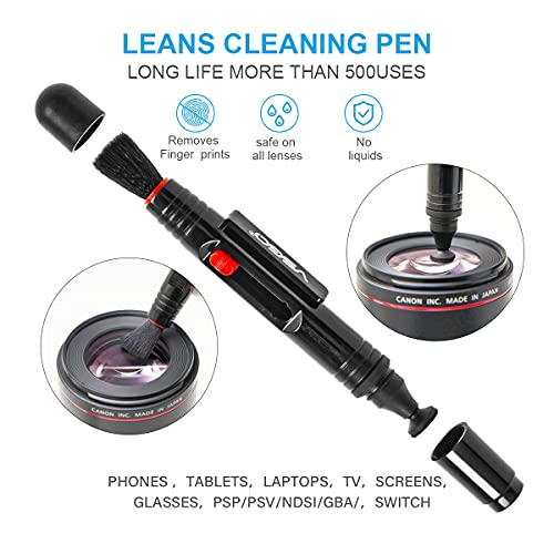VSGO Professional Lens Cleaning Kit (DKL-15D) - Includes Lens Pen, Air Blower & Cleaning Fluid - Portable Dust Removal for Camera Lenses, Filters, Cell Phones and Electronics