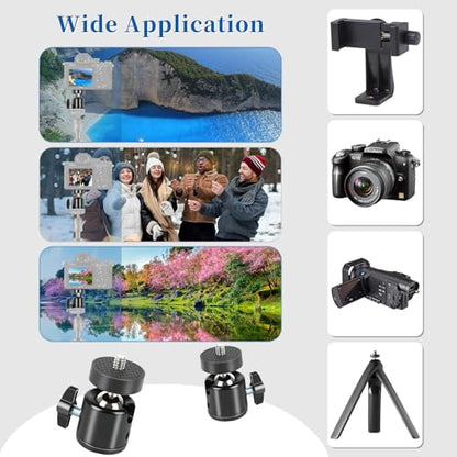 Mini Ball Head (6 Pack) 360 Rotatable Ball Heads Camera Mount Adapter, Compatible with Tripods, Monopods, Trail Cameras