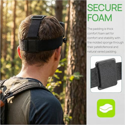 Adjustable Head-Mounted Camera Holder for Cell Phones - Head Mount Strap Bracket for First-Person View Video Shooting - Compatible with most mobile phones and cameras (4"-7")