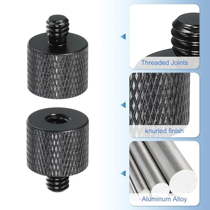 PATIKIL Tripod Screw Adapter 1/4" Male to 1/4" Female, 4 Pcs Tripod Nut Connectors Camera Mount Screw Camera Double Head Converter for Microphone Holder Magic Arms Accessories, 20 mm - size: 1/4" Male to 1/4" Female,20 mm