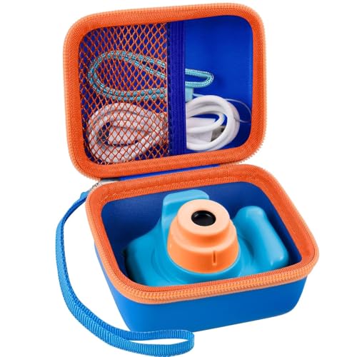 ANKHOH Kids Camera Case for Seckton for Desuccus for PROGRACE for GKTZ for Dylanto for Rindol for One'sMore for HANGRUI Digital Camera Storage Box Holder for Cable Accessory-Bag Only(Deep Blue) - color: Deepblue