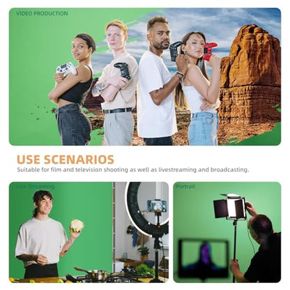 7.87ft x 13.12ft Large Green Screen Backdrop with Stand, Foldable Frame for Group Photo Backdrop, YouTube Creators, Streamers, Studio Photography, Video Shooting, Live Streaming & Gaming