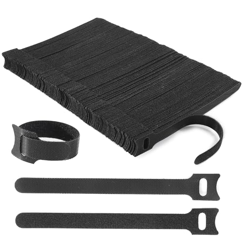Nettbe Reusable Cable Ties, 210 PCS 6 Inches Adjustable Cord Straps Wire Organizer Cord Wrap and Hook Loop Cable Management - size: 6inches-210PCS