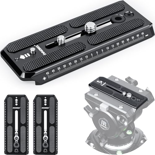 Universal Replacement Quick Release Plate 120mm Long 50mm Width INNOREL 2 Pieces QV120 Mount with 1/4" and 3/8" Screws for Manfrotto 501PL Series Video Fluid Head,Innorel f60,DSLR Cameras,Camcorders - size: Pack of 2