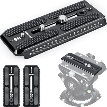 Universal Replacement Quick Release Plate 120mm Long 50mm Width INNOREL 2 Pieces QV120 Mount with 1/4" and 3/8" Screws for Manfrotto 501PL Series Video Fluid Head,Innorel f60,DSLR Cameras,Camcorders - size: Pack of 2