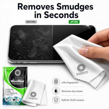 Premium OLED Microfiber Cleaning Cloth, 12 x 16 in | Premium 12x16 in low-lint cloth for OLED and QD-OLED monitors, TVs, lenses