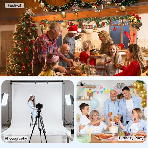 EMART Backdrop Stand,10x10ft(WxH) Adjustable Photo Background Stand with Upgrade Rod,Heavy Duty Flat Base,Metal Pipe and Drape Frame for Wedding,Birthday Party,Event Decorations,Trade Displays - size: 10x10ft