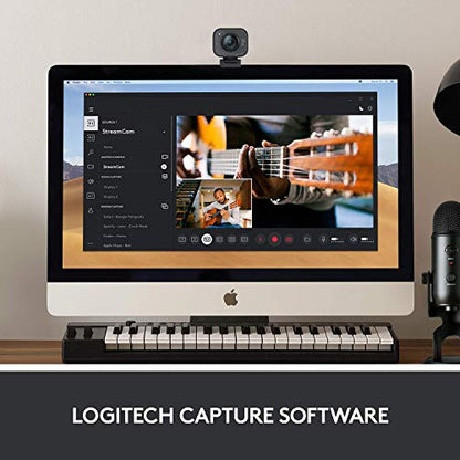 Logitech 2022 StreamCam 1080P HD 60fps Streaming Webcam Full HD Camera with USB-C & Integrated Microphone for Live Streaming and Content Creation - Graphite - 960-001280 (Renewed)
