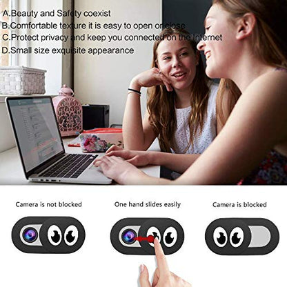 Eye Webcam Cover Slide - Web Camera Cover Fits for Laptop, Desktop, Pc, Macboook Pro, iMac, Mac Mini, Computer, iPhone Smartphone, Protect Your Privacy Security, Strong Adhensive 6 Pack (6 Pack) - color: 6 Pack Eye