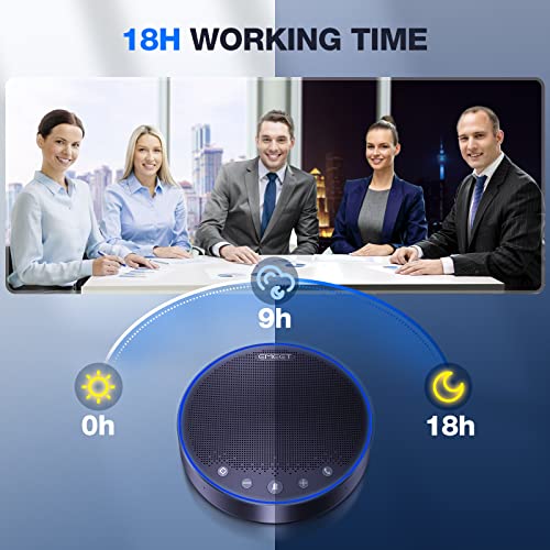 EMEET M3 Conference Speaker and Microphone, Zoom Certified Bluetooth Speakerphone with 4 AI Mics 360° Voice Pickup, 18H Talk Time, USB 2.0&Bluetooth 5.0 with Daisy Chain for 20 People for Zoom Teams - style: M3-12 People