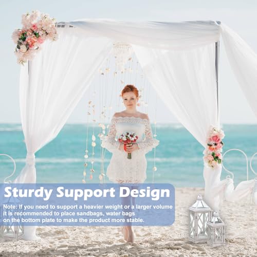 TOCRETOARE Heavy Duty Backdrop Stand, 10x10ft Pipe and Drape Backdrop Stand Kit with Adjustable Telescopic Poles Frame and Metal Base, Background Holder for Parties Wedding Birthday Photography Capacity of up to 22 lbs - size: 10x10FT-without Upgrade Clip