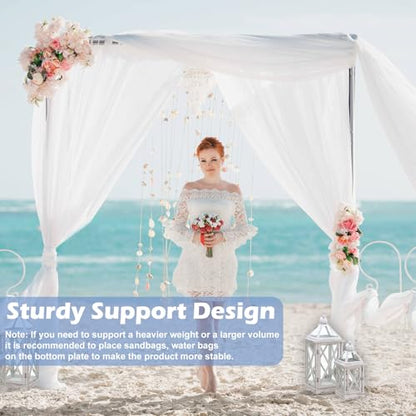 TOCRETOARE Heavy Duty Backdrop Stand, 10x10ft Pipe and Drape Backdrop Stand Kit with Adjustable Telescopic Poles Frame and Metal Base, Background Holder for Parties Wedding Birthday Photography Capacity of up to 22 lbs - size: 10x10FT-without Upgrade Clip