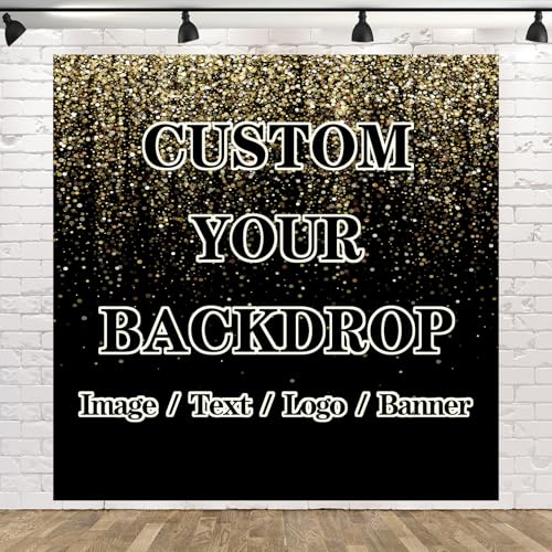 BELECO 5x3ft Fabric Custom Backdrop Customized Backdrop with Picture Logo Text Customize Your Design Personalized Background Banner Party Decor Living Room Tapestry Office Home Art Wall Hanging Decor - size: 3x5FT