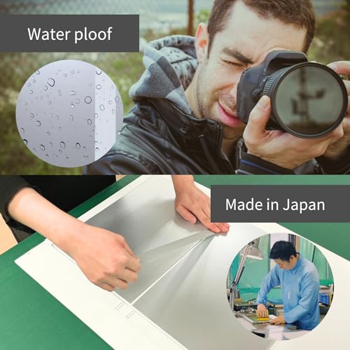 Pino Studio Foldable Photography Reflector Board, White & Black Light Control Card for Product Photography, Food, Cosmetics, Jewelry & Handmade Goods, Made in Japan
