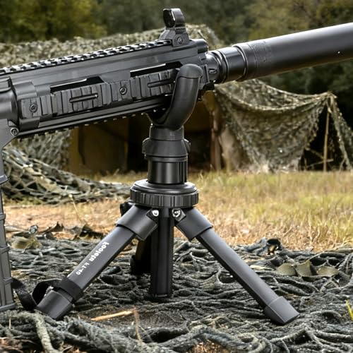 Portable Shooting Rest Tripod Rifle Stand for Range, 360 Rotation V Yoke Holder - Lightweight Bench Rest for Target Shooting, Hunting and Outdoor Activities - size: 9-16" Black