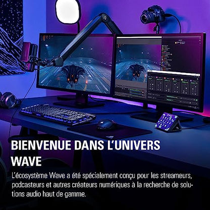 Elgato Wave Mic Arm High Rise, Broadcasting Boom Arm | 750mm vertical reach, Internal springs, Integrated cable channels, Custom counterweight, Desk clamp included